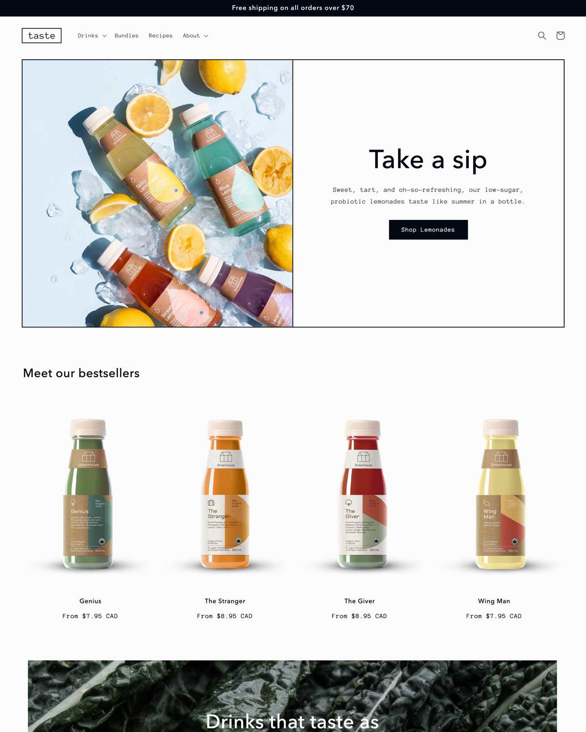 Taste theme preview